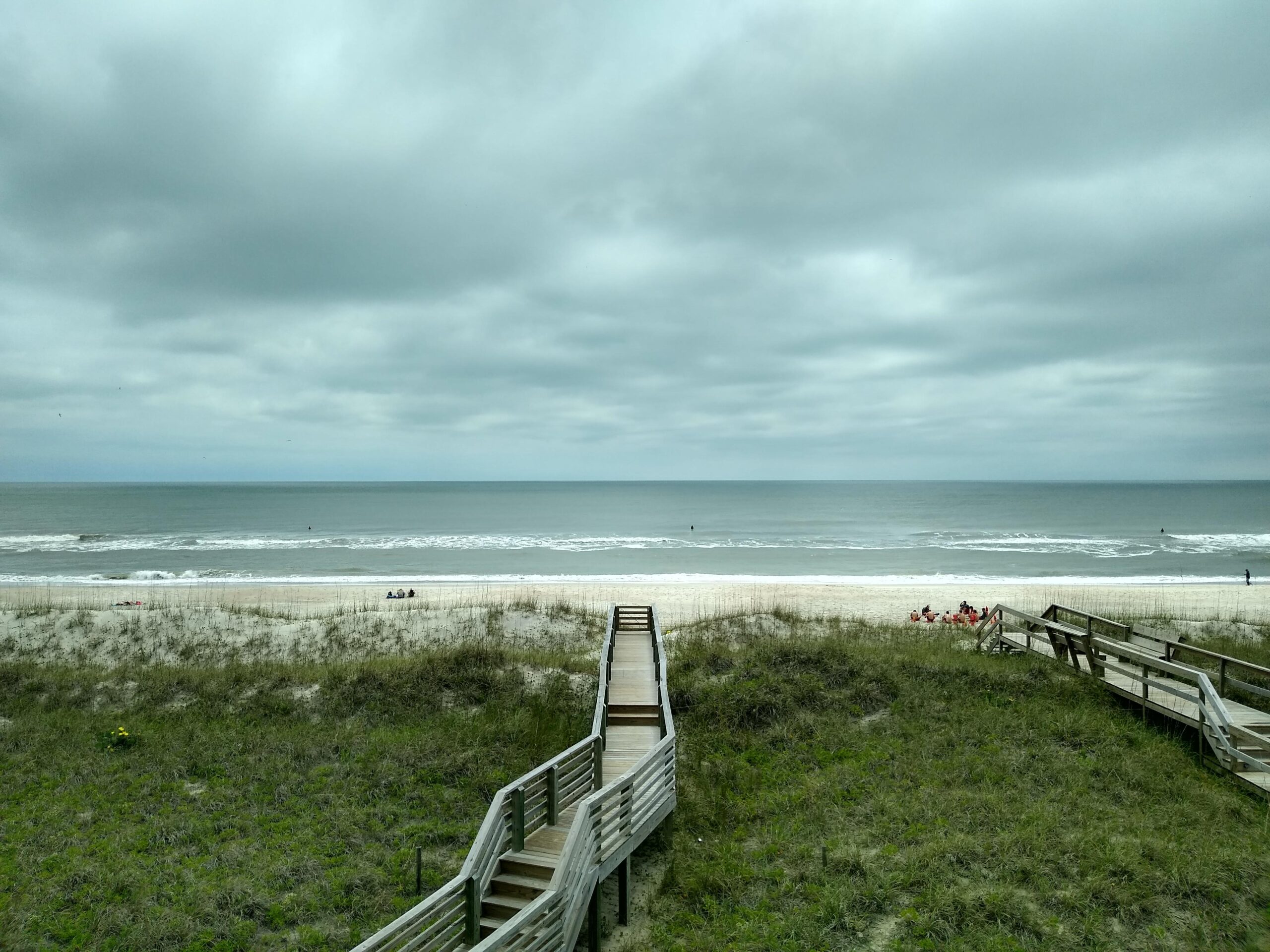 Town of Carolina Beach North Carolina with beach and buildings