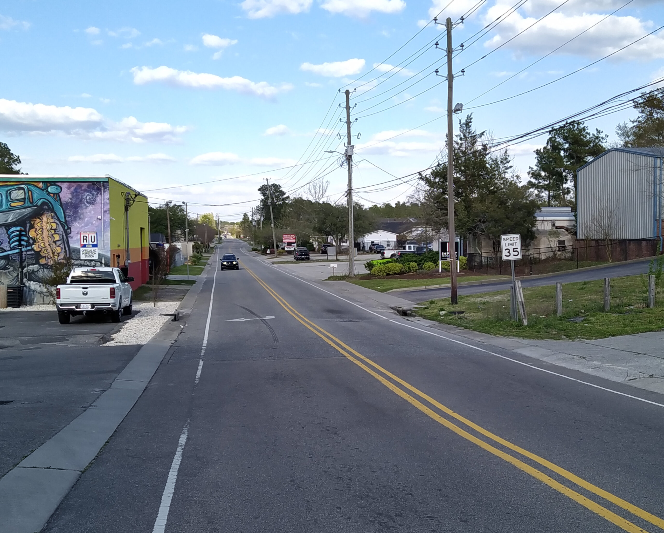 Wilmington North Carolina neighborhood streetscape near the Masonboro corridor