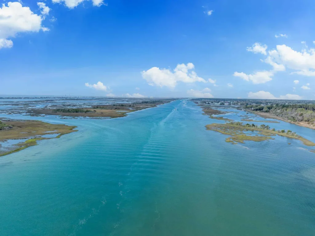 Aerial view of the Intracoastal Waterway near East Wynd