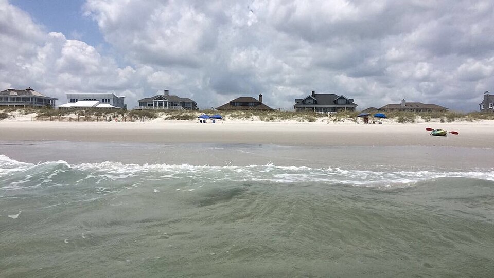Pristine private beach on Figure Eight Island NC with no crowds