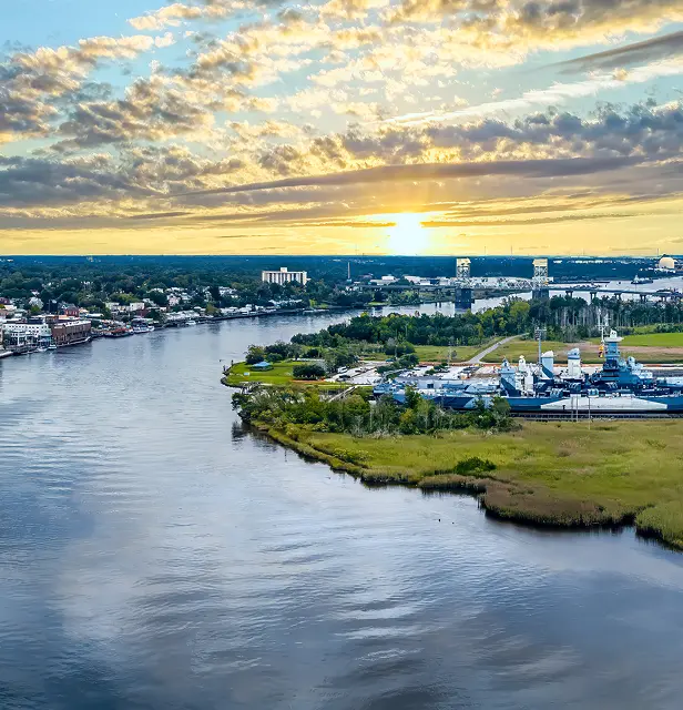 Beautiful sunset views near the Halcyon neighborhood in Wilmington NC