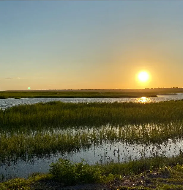 Coastal marsh sunset at Halcyon community near Wilmington NC