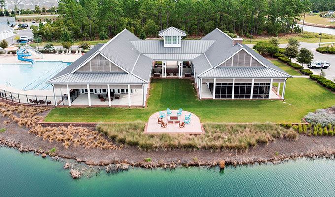 Scenic lake and waterfront views near The Haven at RiverLights in Wilmington North Carolina