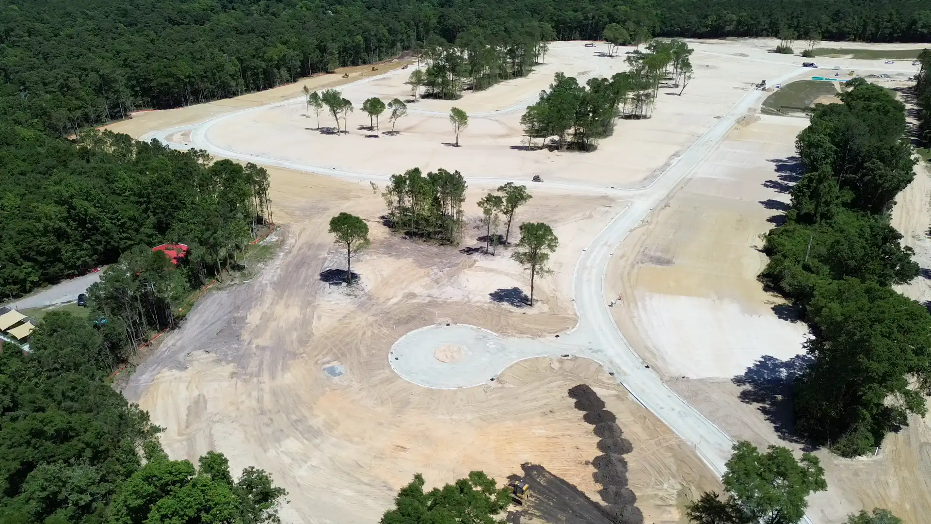 Aerial view of Indigo at Abbey Preserve community in Pender County NC