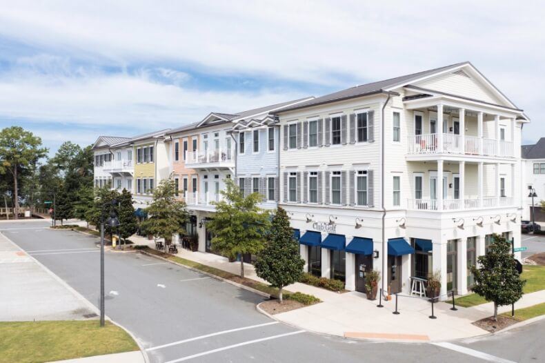 Scenic lake and waterfront views in the RiverLights community Wilmington North Carolina