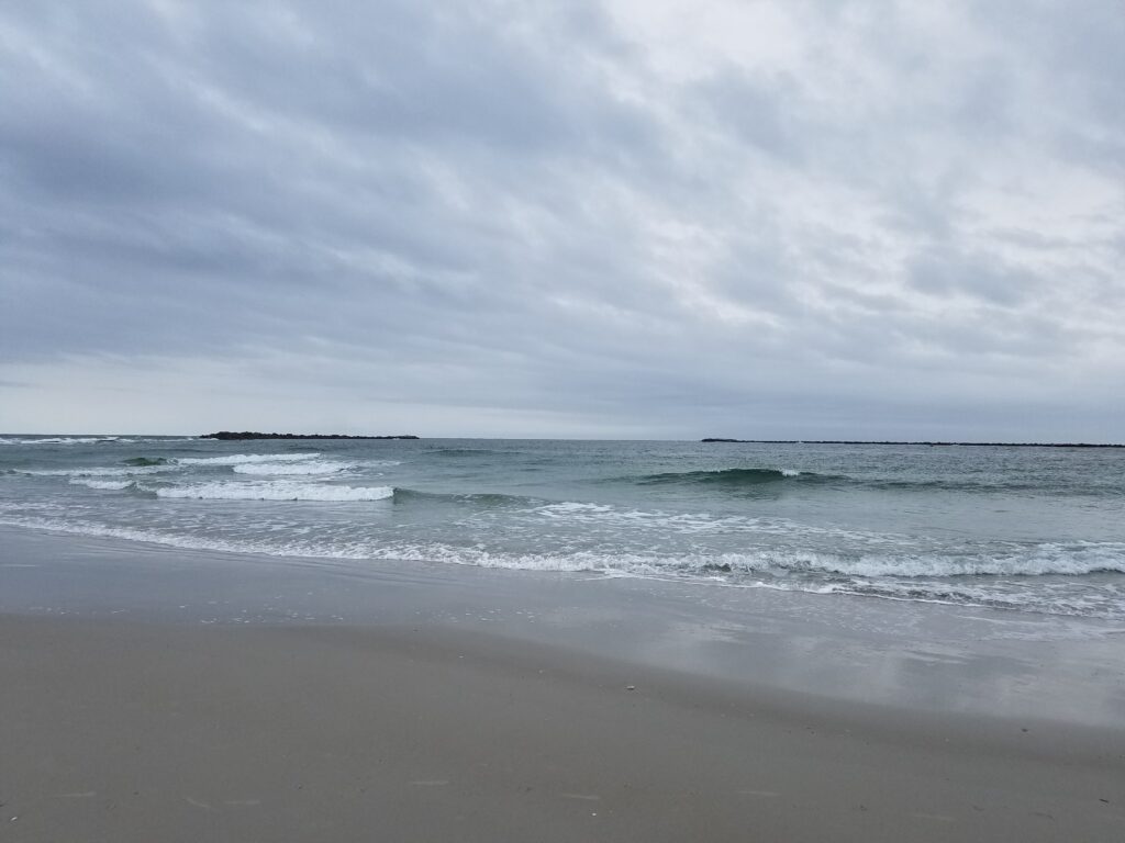 Masonboro Inlet facing the ocean near Wrightsville Beach NC