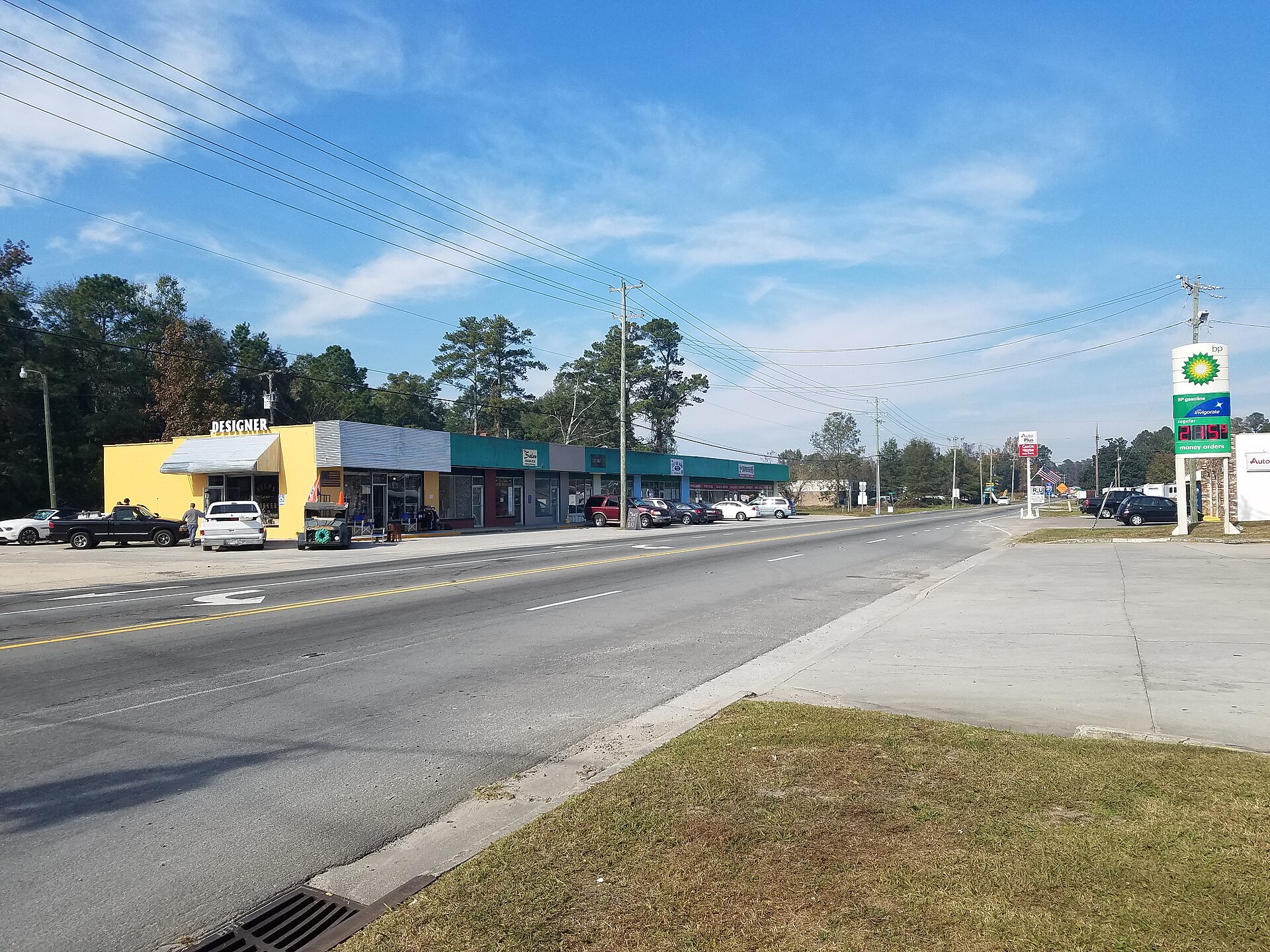 Shops along Castle Hayne Road in Castle Hayne, North Carolina